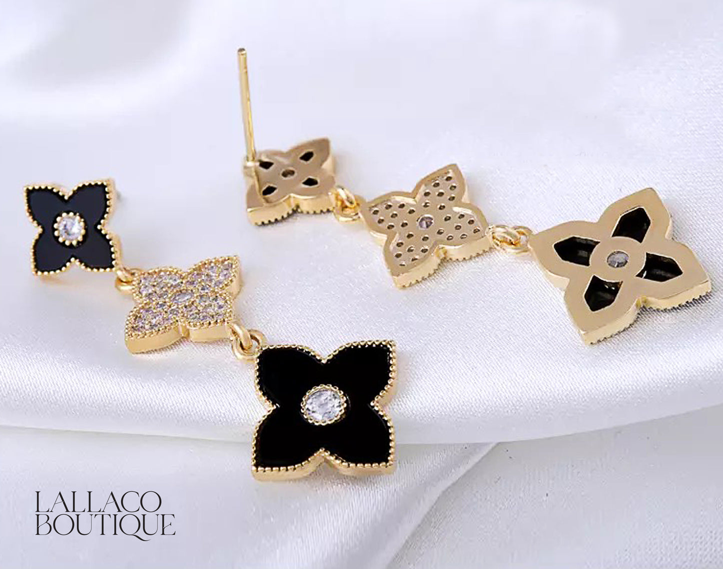 Four Leaf Clover Drop Earrings